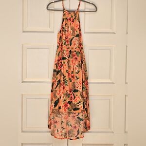 Women asymmetrical floral dress